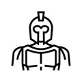 spartan ancient greece line icon vector illustration