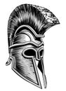 Ancient Greek Spartan Warrior Gladiator Helmet