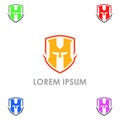 Spartan army lowercase flat logo design template. Colorful media icon. Vision Logotype concept idea.