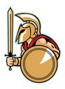 Spartan army with shield