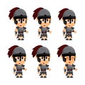 Spartan Cartoon Idle Game Character Animation Sprite Template Royalty Free Stock Photo