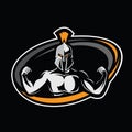 Spartan Fitness and Bodybuilding Logo design inspiration Vector