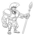 Spartan Gladiator Trojan Warrior Soldier Cartoon