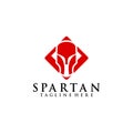 Spartan Helmed Logo Design Concept Vector Royalty Free Stock Photo