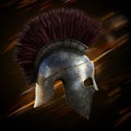 Spartan helmet with an abstract light ray