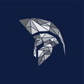 Spartan Helmet geometric illustration design