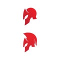 Spartan helmet logo design template. Warrior icon vector Illustration Royalty Free Stock Photo
