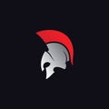 Spartan helmet logo design template. Warrior icon vector Illustration Royalty Free Stock Photo