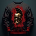 Spartan Helmet Sweatshirt - Realistic Fantasy Design