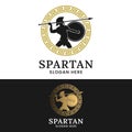 Spartan Hero Achilles Ares Greek Logo Design Template