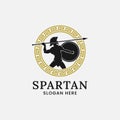 Spartan Hero Achilles Ares Greek Mythology Logo Design Template