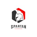 Spartan Logo design vector illustration . Spartan Helmet Logo template. Modern professional logo set for a sport team