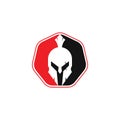 Spartan logo. Old Vintage Antiques Spartan warrior vector Royalty Free Stock Photo