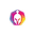 Spartan logo. Old Vintage Antiques Spartan warrior vector Royalty Free Stock Photo