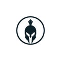 Spartan logo. Old Vintage Antiques Spartan warrior vector Royalty Free Stock Photo