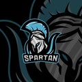 Spartan Logo Vector Template. Modern logo esport team. Emblem logo