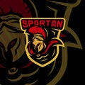 Spartan Logo Vector Template. Modern logo esport team. Emblem logo