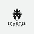 spartan marijuana logo or spartan icon