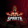 Spartan mascot logo Royalty Free Stock Photo