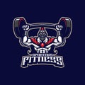 Spartan mascot logo design vector with modern illustration concept style for badge, emblem and t shirt printing. Spartan fitness