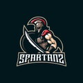 Spartan mascot logo design vector with modern illustration concept style for badge, emblem and t shirt printing. Spartan Royalty Free Stock Photo