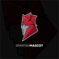 Spartan mascot sport logo design. Spartan warrior mascot vector illustration logo. Royalty Free Stock Photo