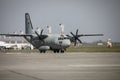 Spartan military cargo plane of the Romanian Air Force on Henri Coanda International Airport