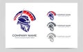 Spartan modern automotive logo design. Editable logo design. Vector graphic illustration