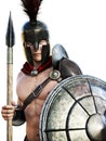 Spartan soldier in battle dress