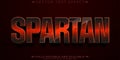 Spartan text effect, editable ancient and warrior customizable font style Royalty Free Stock Photo