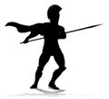 Spartan Silhouette Gladiator Trojan Greek Warrior