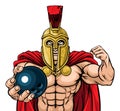 Spartan Trojan Bowling Sports Mascot