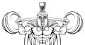 Spartan Trojan Weight Lifting Body Building Mascot