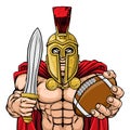 Spartan Trojan American Football Sports Mascot