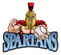 Spartan Trojan Baseball Sports Mascot