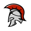 Spartan warrior helmet. Sports team emblem template. Royalty Free Stock Photo