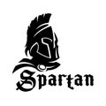 Spartan warrior helmet, symbol, logo. Vector illustration. Royalty Free Stock Photo