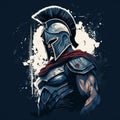 Spartan Warrior Illustration T-shirt Design