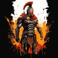 Spartan Warrior Jumpsuit Design For T-shirt