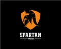 Spartan Warrior logo design concept, sport logo vector template Royalty Free Stock Photo