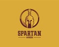 Spartan Warrior logo design concept, sport logo vector template Royalty Free Stock Photo