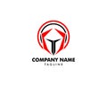 Spartan warrior logo design  illustration Royalty Free Stock Photo