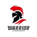 Spartan warrior logo design vector illustration. Warriors sport team logo design template Royalty Free Stock Photo