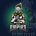 Spartan Warrior Logo Empire Mascot Vector Illustration Royalty Free Stock Photo