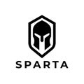 Spartan warrior logo helmet icon