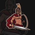 Spartan warrior e sport logo