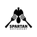 Spartan warrior restaurant logo design