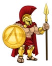 Spartan Warrior Roman Gladiator or Trojan Cartoon