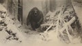 Frozen Gorilla: A Surrealistic Horror Encounter In The Snow