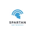 Spartan wireless signal logo icon icon vector template